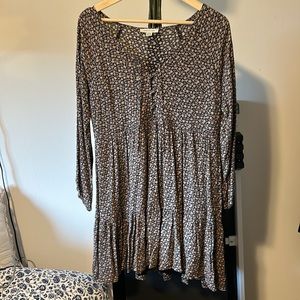 American Eagle Boho Floral Peasant Dress